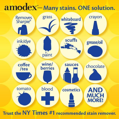 Amodex Ink & Stain Remover Arsenal, Safe and Effective on Clothes, Leather and Skin, Full Set for all your Stain Removal Needs, Includes 2 Bottles...