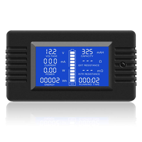 DC Multifunction Battery Monitor Meter,0-200V,0-10A (Widely Applied to 12V/24V/48V RV/Car Battery) LCD Display Digital Current Voltage Solar Power...