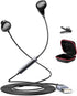 USB Headphone for PC Laptop Wired Earbuds Computer Headset with Microphone Volume Control Mute Button Mic Lightweight Noise Canceling in-Ear Corde...