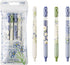 4 Pcs Gel Ink Pens Flower Retractable Pens 0.5mm Black Ink Gel Pens Women Girls Cute Aesthetic Pens Office School Pens (Flower-7)...