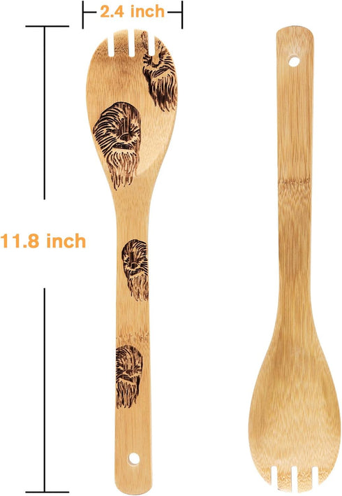 Star War Wooden Spoons Kitchen Cooking Utensils, Wooden Bamboo Utensil Set for Cooking, Heat Resistant for Non-Stick Cookware - Best Kitchen Gifts...