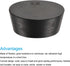 MECCANIXITY Rubber Tapered Plug 54mm to 64mm Solid Test Tubes Bungs Stopper Black for Lab Home 5 Pieces...