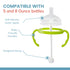 Straw Transition Cup Kit for Comotomo Baby Bottles | Conversion Kit Fits 5 Ounce and 8 Ounce Bottles | Soft, Silicone Straw Top Bottle Nipple & We...