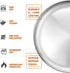 Deedro Pizza Pan 12 Inch Stainless Steel Round Baking Sheet - Oven Tray Crisper for Healthy Cooking, 4 Pack...