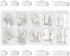 PH PandaHall about 100 Pcs Iron Ribbon Bracelet Bookmark Pinch Crimp Clamp End Findings Cord Ends Fasteners Clasp Leather Crimp Ends 5 Sizes Lengt...