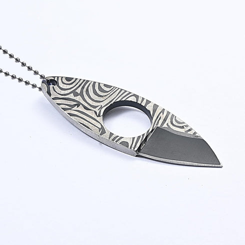 MINI Full Tang Neck Knife with Sheath/Necklace, Fixed Blade EDC Knife, 3" Small Tool Knife for Men Women, EDC Utility Knife Box Cutter...