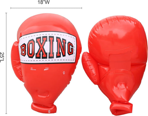 Banzai Kids Inflatable Mega Boxing Gloves 1 Set (Red or Blue)...