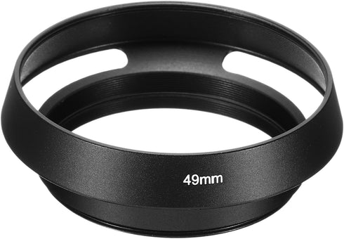 PATIKIL 49mm Lens Hood, Standard Vented Matte Surface Anti-reflective Inside Hollow Lens Hood for Universal Camera Lens, Black for Nikon, for Fuji...