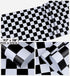 1339 Black White Mosaic Trellis Peel and Stick Wallpaper 17.7" x 9.8ft Square Lattice Self-Adhesive Checkered Contact Paper Shelf Liner Kitchen Ba...