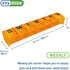 EZY DOSE Weekly (7-Day) Pill Case, Medicine Planner, Vitamin Organizer, Large Contoured Compartments for Easy Pill Removal, Amber Lids, BPA Free...
