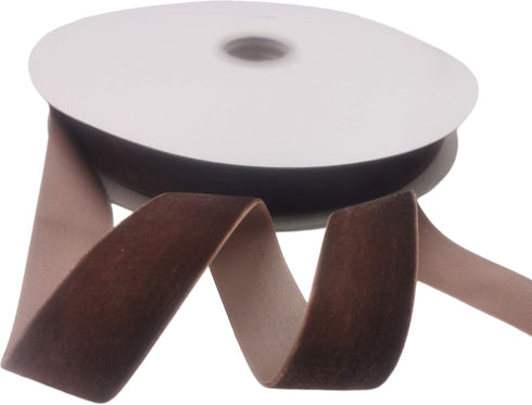 Nylon Velvet Ribbon Single Faced,1 Inch X 25Yards Spool (Brown)...