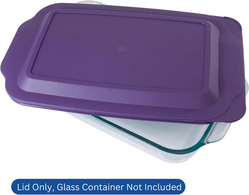 Replacement Lid Cover for Pyrex 3 QT Glass Baking Dish Caserole Container 233-PC (Purple)...