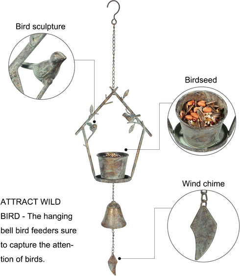 Bird Feeder Hanging Tray, Seed Tray for Bird Feeders/Bird Bath, Outdoor Garden Backyard Decorative Great for Attracting Pet Hummingbird Feeder...