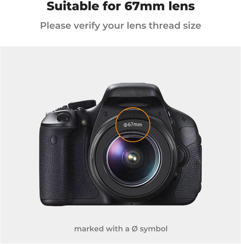 K&F Concept 67mm Tulip Flower Lens Hood for Canon, Nikon, Sony Cameras with EF-S 18-135mm f3.5-5.6, RF 24-105mm f4-7.1, Sony FE 85mm f1.8, Sigma 1...