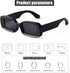 JUDOO Trendy Rectangle Sunglasses for Women Men Retro 90s Y2K Glasses Thick Square Blue Pink Frames...