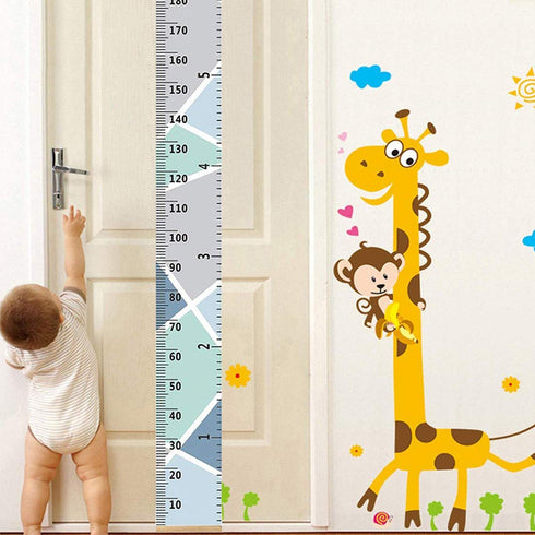 Growth Chart Wall Hanging, Portable Kids Wall Ruler Removable Height Measure Chart for Boys Girls Growth Ruler from Baby to Adult for Child's Room...