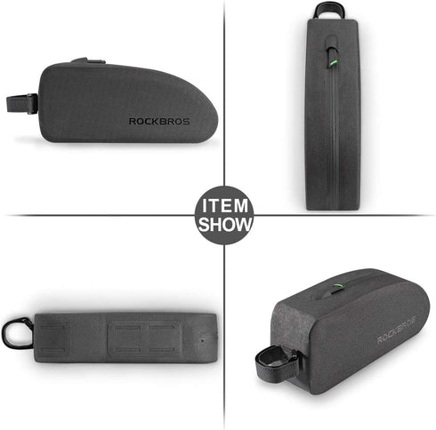 ROCKBROS Bike Top Tube Bag Bicycle Front Frame Bag Waterproof Bike Pouch Pack Bike Phone Bag Cycling Accessories Pouch for Mountain Road Bike Larg...