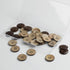 25mm Brown Natural Coconut Shell Buttons 1 inch 4 Holes Button Coconut Shell Buttons for Crafts Sewing Wooden Buttons for DIY Crafts 100PCS...