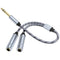 1/4 Splitter Adapter Cable 12 inches, 6.35mm Stereo Plug Male to Dual 6.35mm Jack Female Y Splitter Cable, 30cm / 12 inches...