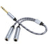 1/4 Splitter Adapter Cable 12 inches, 6.35mm Stereo Plug Male to Dual 6.35mm Jack Female Y Splitter Cable, 30cm / 12 inches...