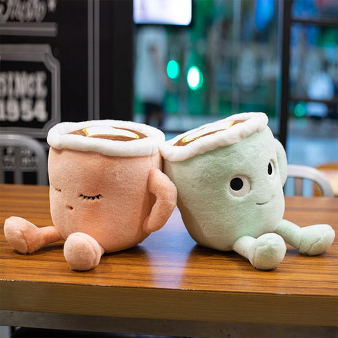 Latte Plush Pillow, 11.8 Inch Coffee Cup Plush Doll Toy, Coffee Food Stuffed Plush, Christmas Birthday Gift for Kids Adults Boys Girls (Pink)...