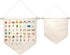 2Pcs Wall Hanging Brooch Jewelry Storage Case Canvas Display Stand, Wall Display Banners Enamel Pins, Buttons and Earrings Necklace Collections fo...