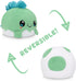 TeeTurtle - The Original Reversible Dinosaur Plushie - Mint Stego + Egg - Cute Sensory Fidget Stuffed Animals That Show Your Mood...