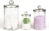 Mini Glass Apothecary Jars, Bathroom Storage Organizer Canisters for Cotton Swabs, Cotton Balls, Makeup Sponges, Bath Salts, Hair Ties, Makeup - S...