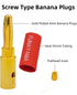 4mm Banana Plugs, Gold Plated Speaker Banana Plug Connectors for Speaker Wire, Wall Plate, Multimeter Test Leads, Battery Charger Adapter(5 pair/1...