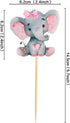 Finduat 25 Pieces Pink Elephant Cupcake Toppers for It Is A Girl Baby Shower Decorations Supplies, Baby Girl Birthday Party Supplies...