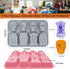 Halloween Chocolate Mold Silicone,2pcs Cavity Candy Gummy Mold with Skull and Tombstone for Baking Chocolate Jelly Gummy Desser...