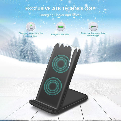 Wireless Charger, 20W Max Fast Charging Stand for Samsung Galaxy S24 S24+ S24 Ultra S23 S22 S21 S20 S10 S9 S8 Note20, Charging Station for Google ...