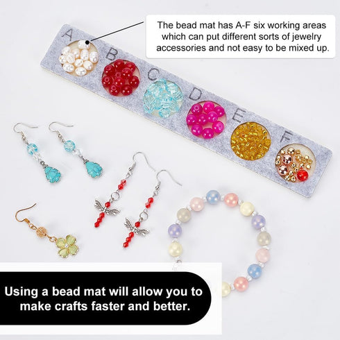 PH PandaHall 10pcs Bead Design Trays Bead Mat Beading Boards Felt Jewelry Bracelet Organizer Storage Tray for Jewelry Making Creating Bracelets Ne...