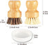 Bamboo Scrub Brush Clean Pan, Dish and Vegetable, Natural Bristles Palm Pot Brush 4 Pack Round Mini Dish Brush with Ceramic Holder for Kitchen Sin...