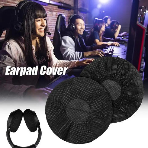 100 pcs Headphone Ear Covers Disposable Earphone Overs Sanitary Non-Woven Stretch Earpad Covers Earcup Covers Fit for Most on Ear Headphones...