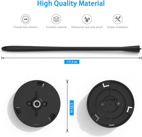 HOLACA Baby Monitor Mount Flexible Twist Stand for Pan-Tilt Mount,with Other 1/4Threaded Hole,Clip Mount Twist Mount with 15cm Hose Clamp Black...