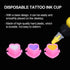 200PCS Tattoo Ink Caps Heart Shaped Tattoo Ink Cups Spliceable Disposable Pigment Caps Plastic Ink Caps with Base Ink Caps for Tattooing Permanent...