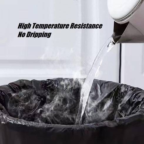 100 Count Trash Bags, jixik 5 Gallon Garbage Bags with Handlees 18''×23.6‘’ Unscented Black Trash Bag for Kitchen, Bedroom Livingroom, Bathroom...
