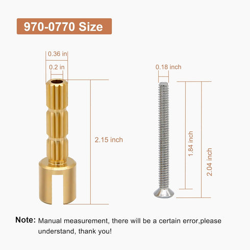 970-0770 Stem Adapter with Screw Replace for 970-0770 Plumbing Equipment, Pfister Securepfit Trims, Shower Handle Stem Extension Tub and Faucet Ac...