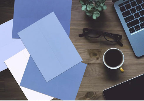 36-Pack Indigo Blue 5x7 Envelopes Self Seal A7 Envelopes, Gradient Colored Envelopes, Fade Out Indigo Blue Envelopes, 5x7 Mailing Envelopes for In...