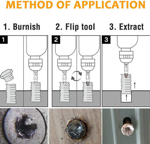 6PCS Screw Extractor Kit and Stripped Screw Extractor Set Easily and Quickly Remove Common of Broken or Stripped Screws?Easily Remove Rusty and Da...