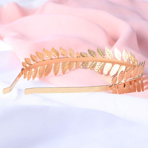 Toyvian Bridal Hair Crown Roman Goddess Leaf Branch Dainty Head Dress Boho (Gold)...