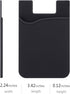 Pofesun Adhesive Phone Card Holder, 3 Pack Silicone Stick-on Wallet ID/Credit Card Holder Pouch Sleeve Self Adhesive Sticker Case for iPhone 16 15...