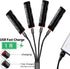 AAA Lithium Rechargeable Batteries, 1110mWh AAA Rechargeable Battery, AAA Batteries Rechargeable with 4in1 USB Cable, 1.5V Constant Output, High C...