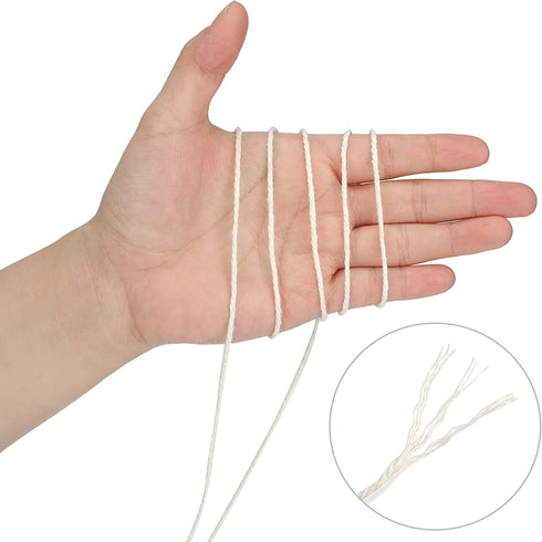 MOTYAWN Macrame Cord 3mm x 109 Yards, 100% Natural Cotton Cord Macrame Rope, 3 Strand Twisted Macrame String Supplies for for DIY Macrame and Craf...