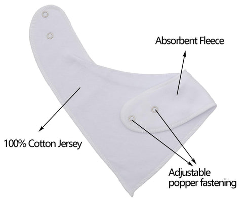 Maiwa Black White Cotton Bandana Snap Drool Bibs for Baby Girls Boys for Drooling eating Teething for 12 Pack...