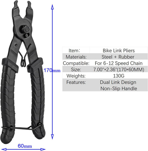 Bike Link Pliers, Bicycle Chain Tool for Bike Chain link Quick Removal Repair...
