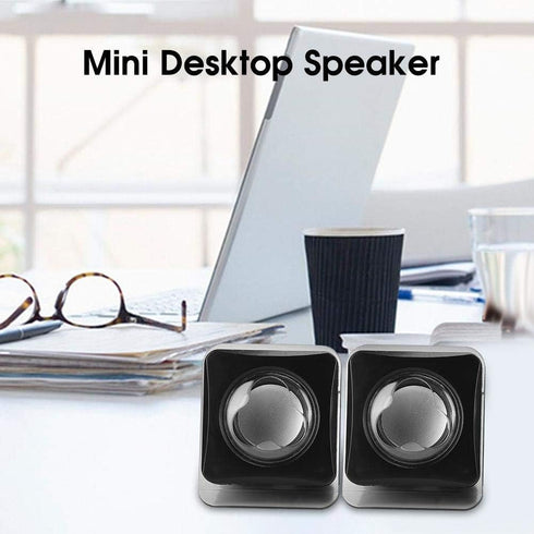 Computer Speakers for Desktop PC Laptop Mac, USB 2.0 Mini Wired Combination Speaker Dual Stereo Clear Speaker System with Volume Control...