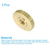 uxcell Knurled Thumb Nuts, 4Pcs M3 x D11mm x H2.5mm Brass Flat Head Through Hole with Collar Flat Head Through Hole Round Knobs Fasteners for 3D P...