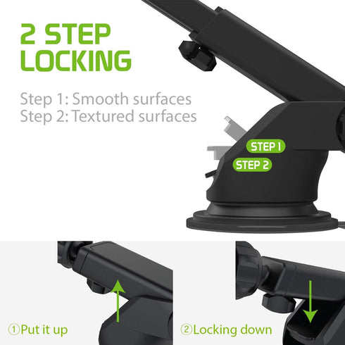 Cellet Telescoping Arm Car Phone Holder – Adjustable Dashboard & Windshield Mount for Smartphones...